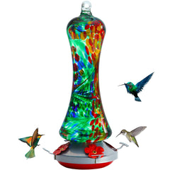 Birdkiss front view showing hand-blown glass and decorative appeal