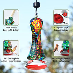 Birdkiss hand-blown glass detail highlighting durable vibrant colors