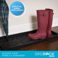 BIRDROCK HOME tray holding boots and shoes to protect floors