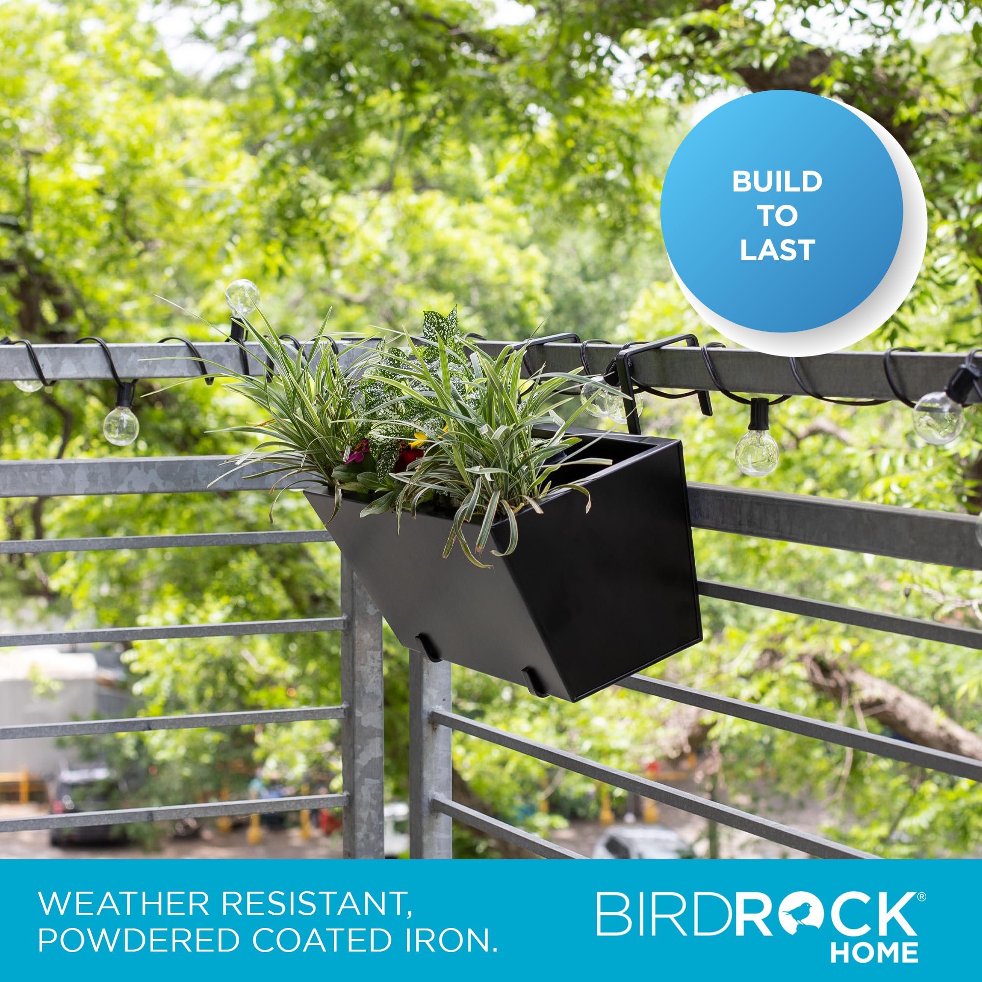 BIRDROCK HOME close-up of metal coating texture showing weather-resistant finish benefit