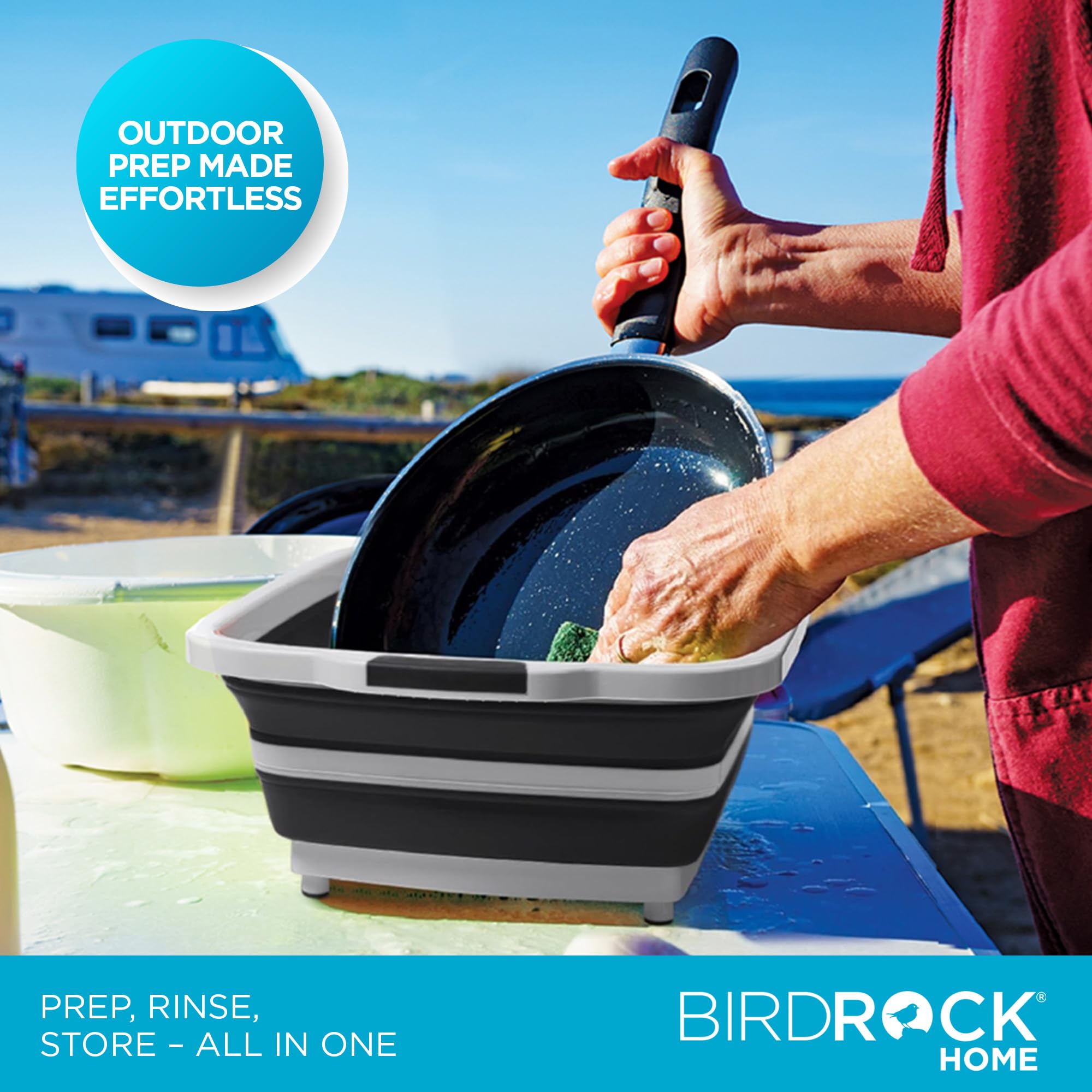BIRDROCK HOME removable colander insert for rinsing produce quickly