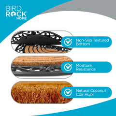 BIRDROCK HOME mat in a front doorway setting adding curb appeal and cleanliness