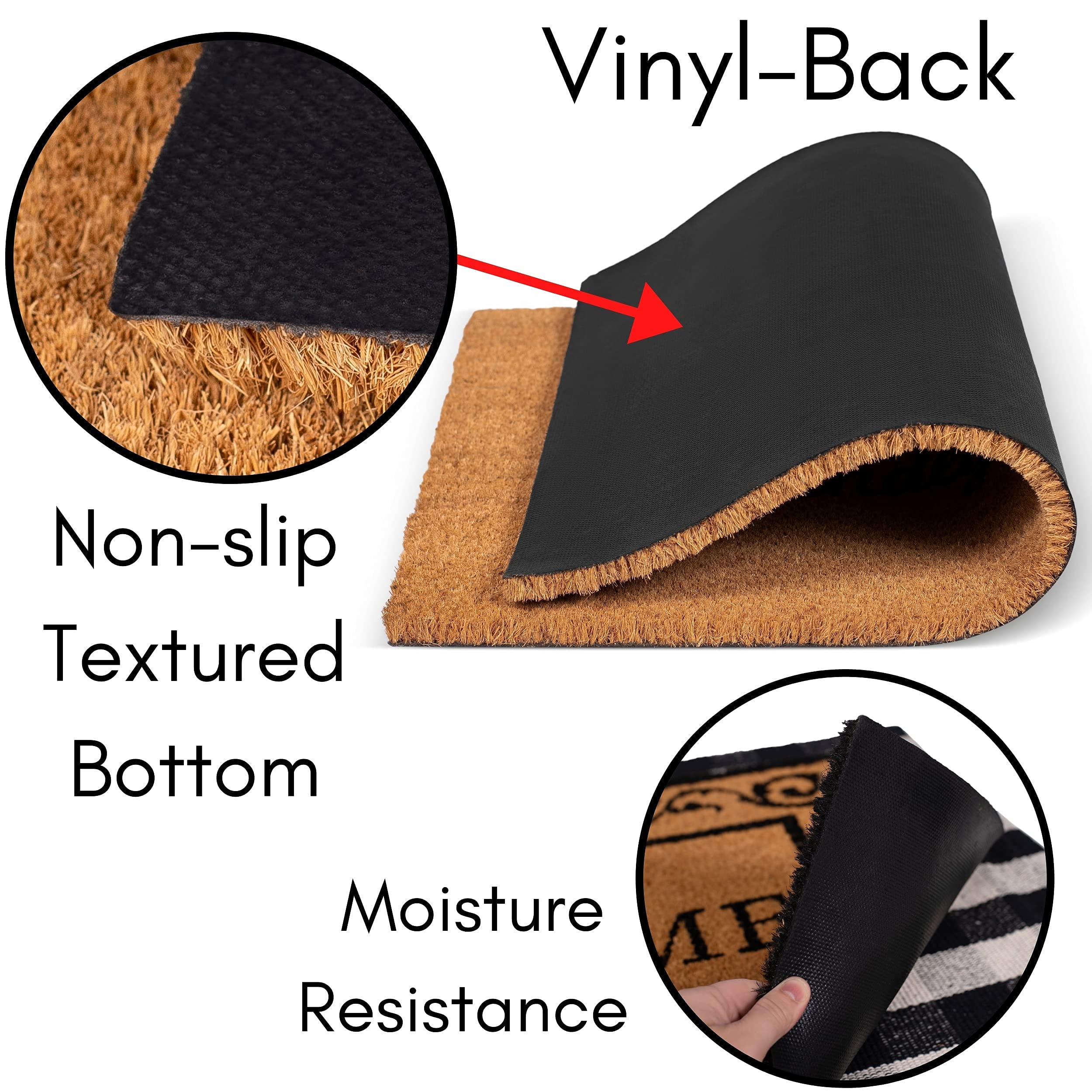 BIRDROCK HOME side profile displaying low 0.65 inch height for door clearance