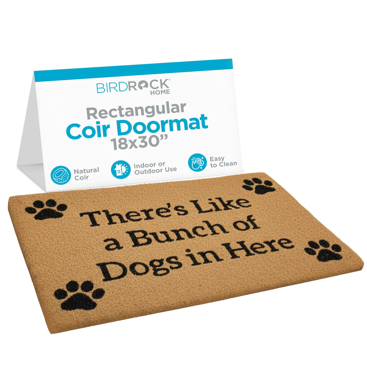 BIRDROCK HOME front view of doormat showing welcome message and curb appeal