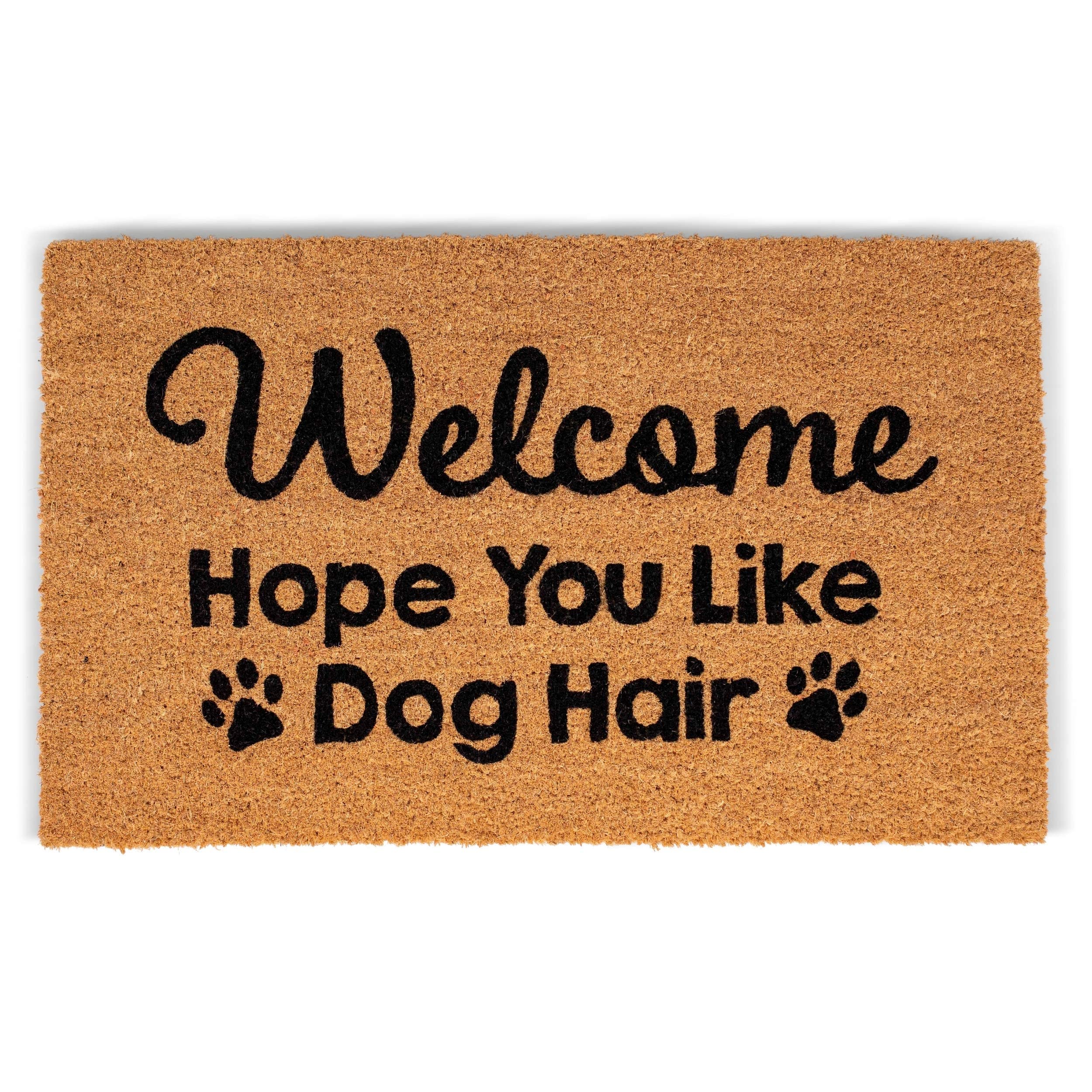BIRDROCK HOME front view doormat showing welcome message and curb appeal
