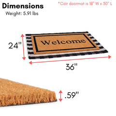 BIRDROCK HOME mat being used to wipe shoes for cleaner floors