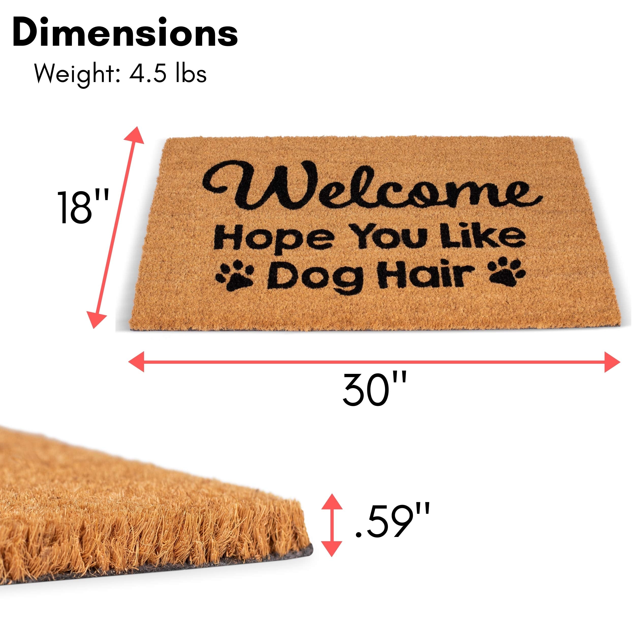 BIRDROCK HOME mat in use with dog reducing tracked-in dirt effectively