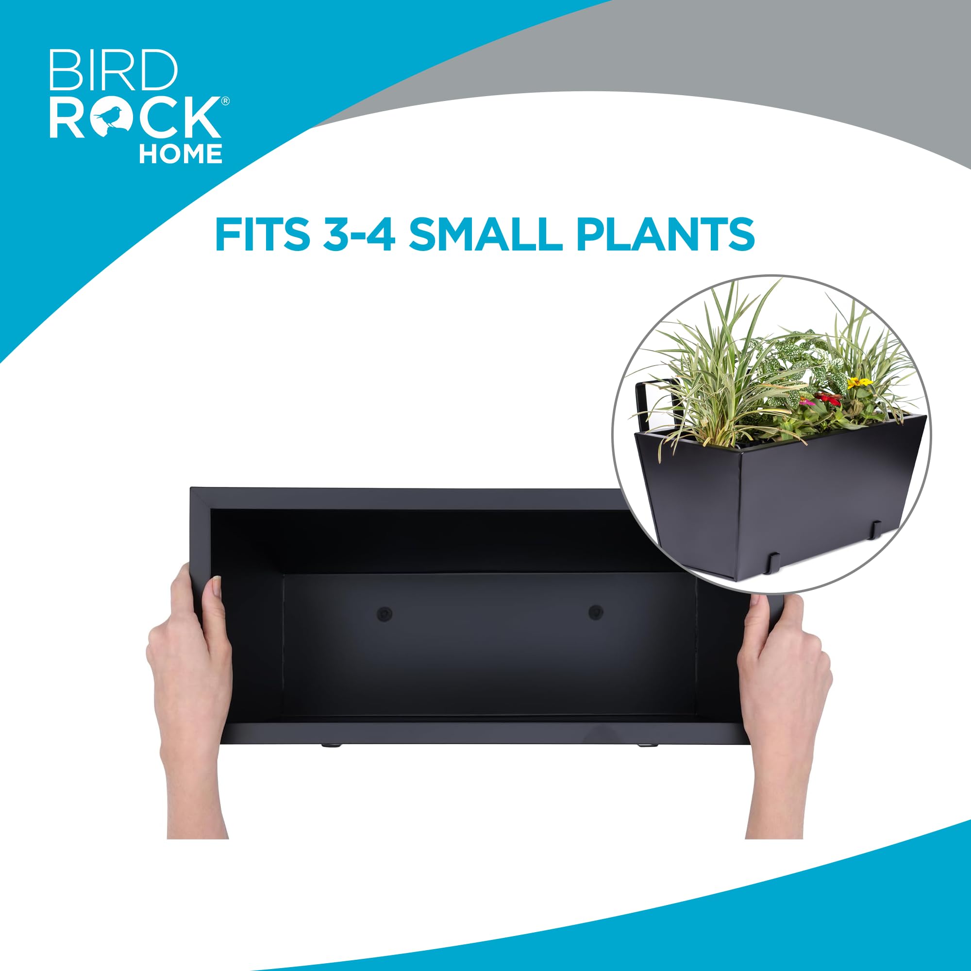 BIRDROCK HOME balcony scene with planters showing space-saving visual appeal