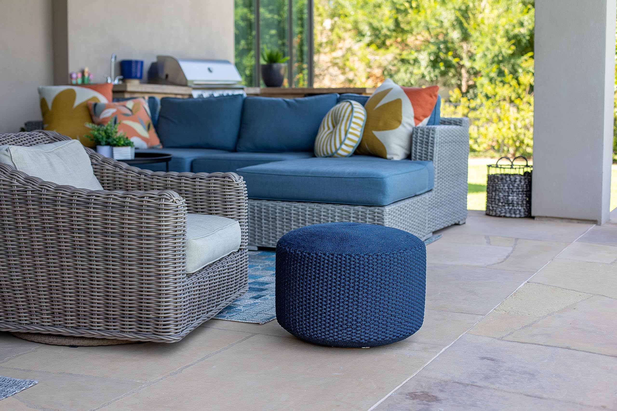 BIRDROCK HOME close-up of hand-woven texture highlighting durability and style