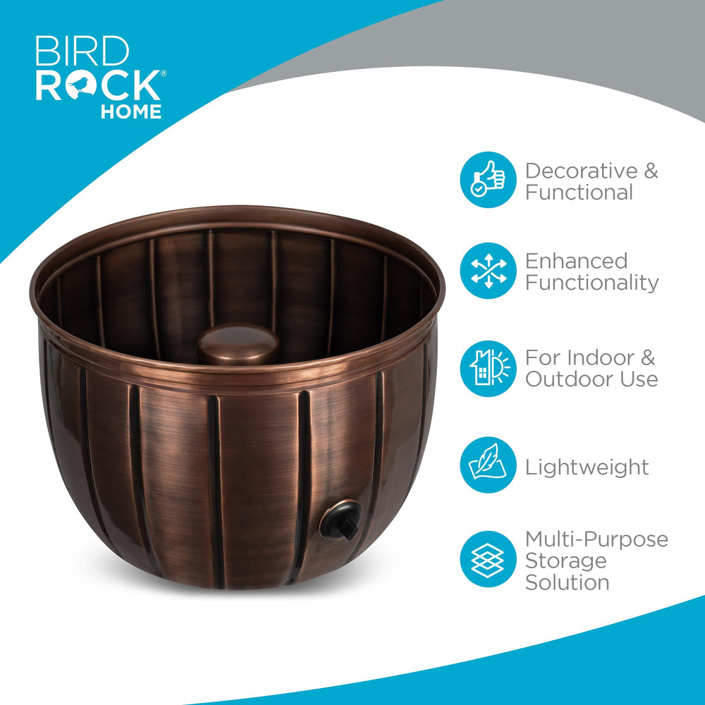 BIRDROCK HOME open-top view with hose inside showing easy access and tidy storage