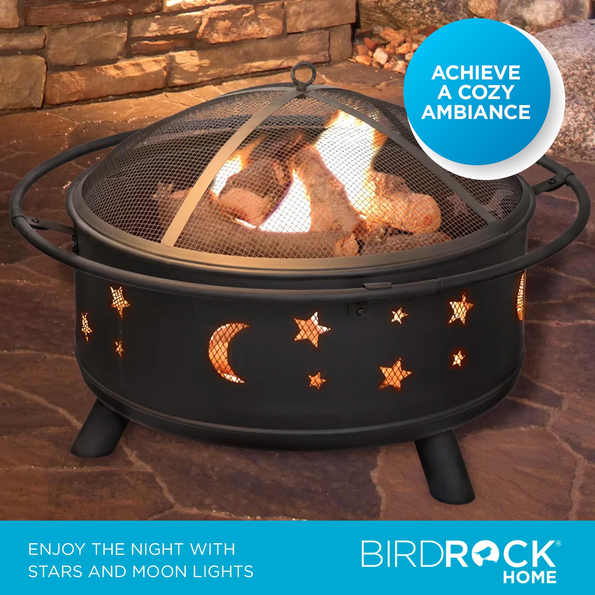 BIRDROCK HOME roasting sticks over flames demonstrating safe cooking and family-friendly use