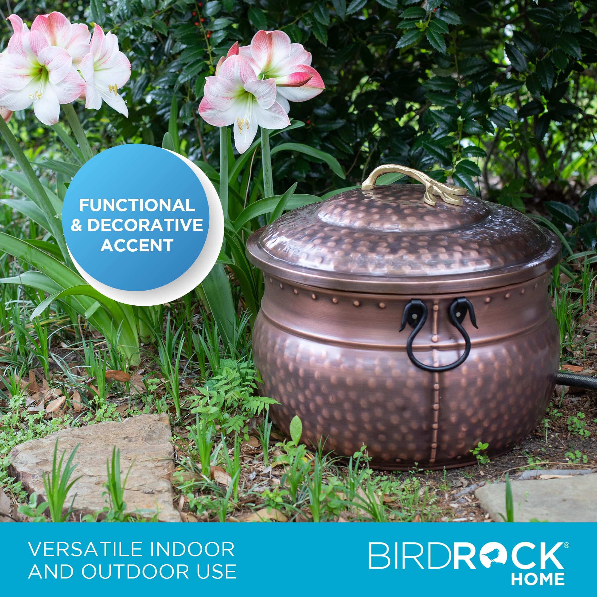 BIRDROCK HOME shown next to garden chair for size reference and visual scale