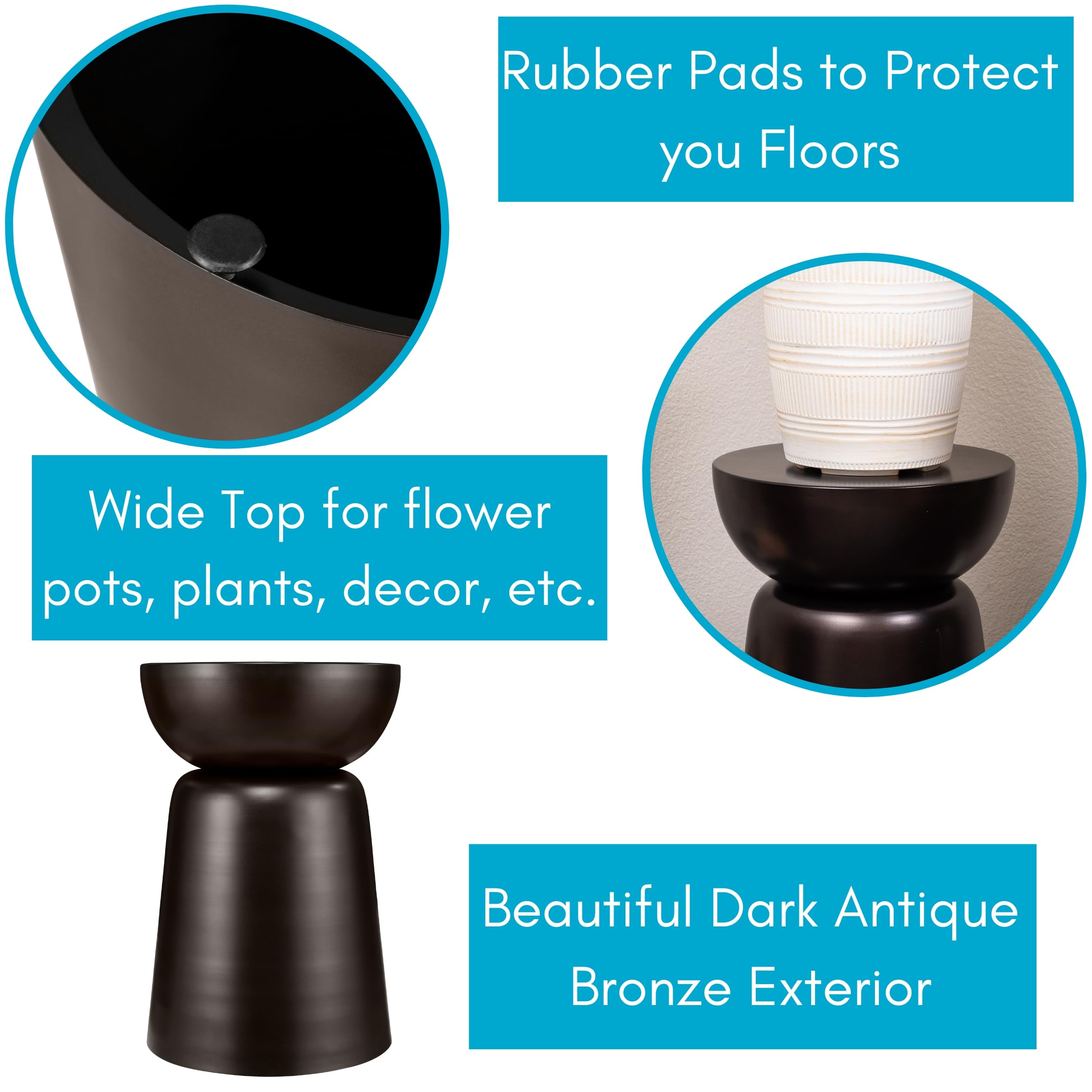 BIRDROCK HOME close view of dark antique bronze finish revealing durable coating
