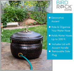 BIRDROCK HOME top view open with coiled hose for capacity clarity