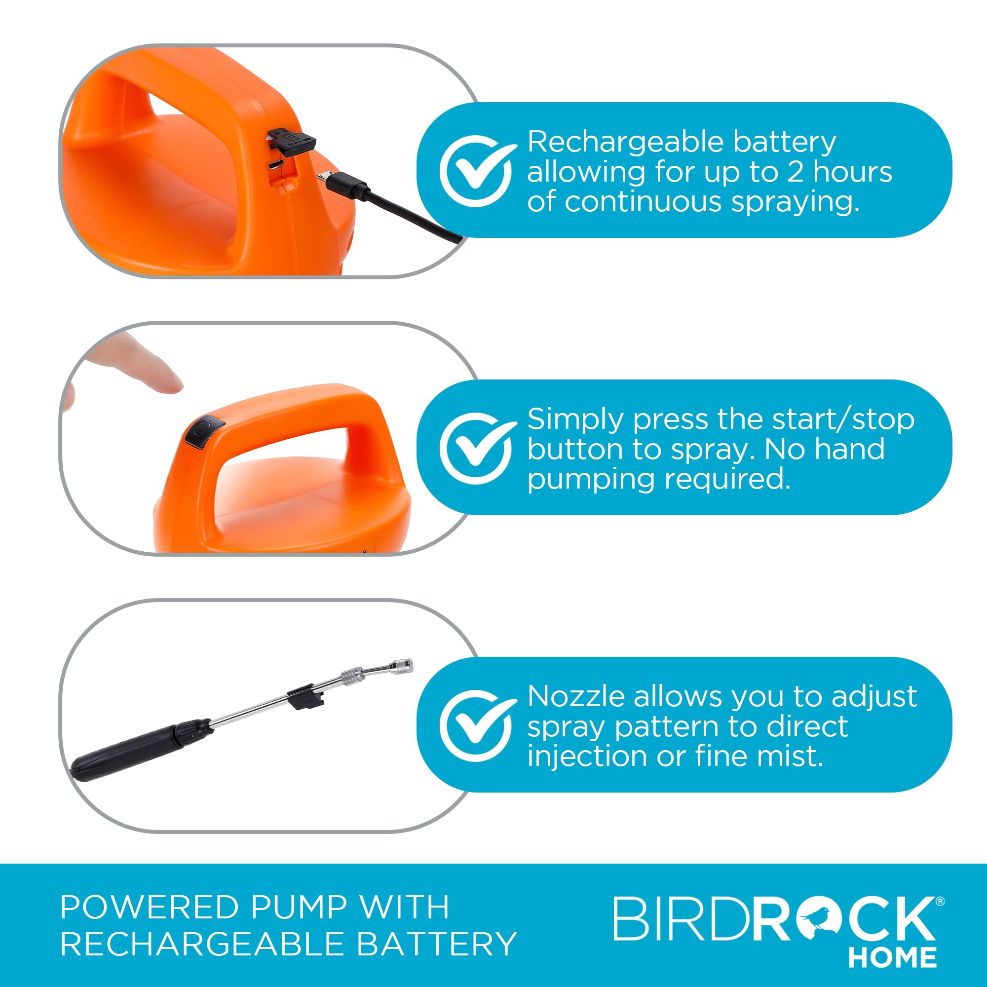 BIRDROCK HOME padded shoulder strap and ergonomic handle for comfortable carrying