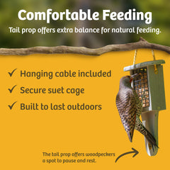 Birds Choice image of aluminum hinge and stainless screws, demonstrates rust-resistant hardware longevity