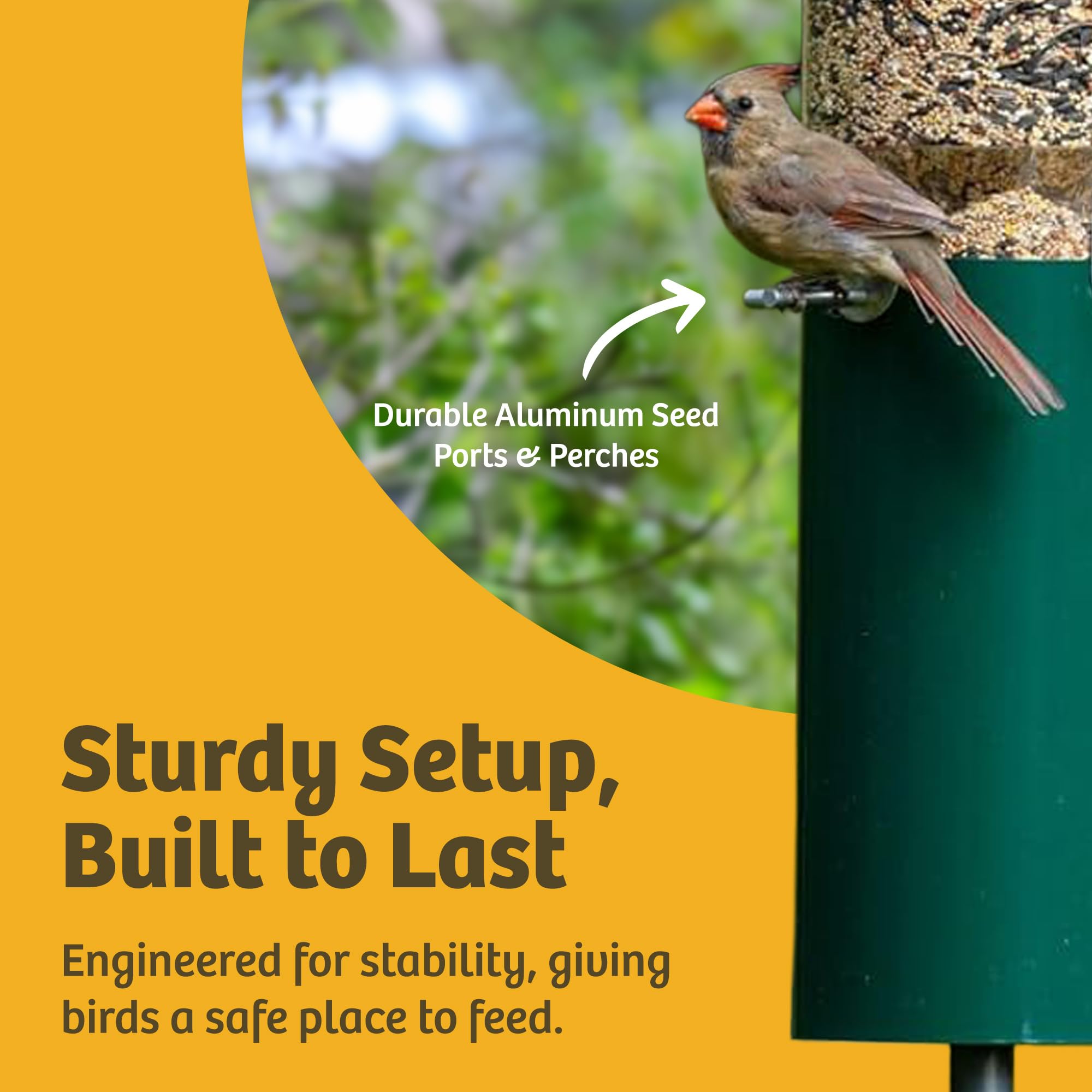 Birds Choice boxed parts and pole sections highlighting easy assembly benefit