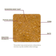 Birds Choice detailed suet texture highlighting firm no-melt consistency