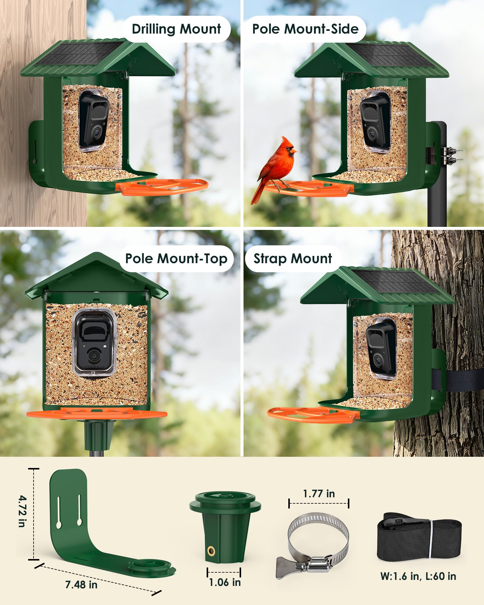 BIRDSFAVE hummingbird accessory in use attracting nectar feeders for variety
