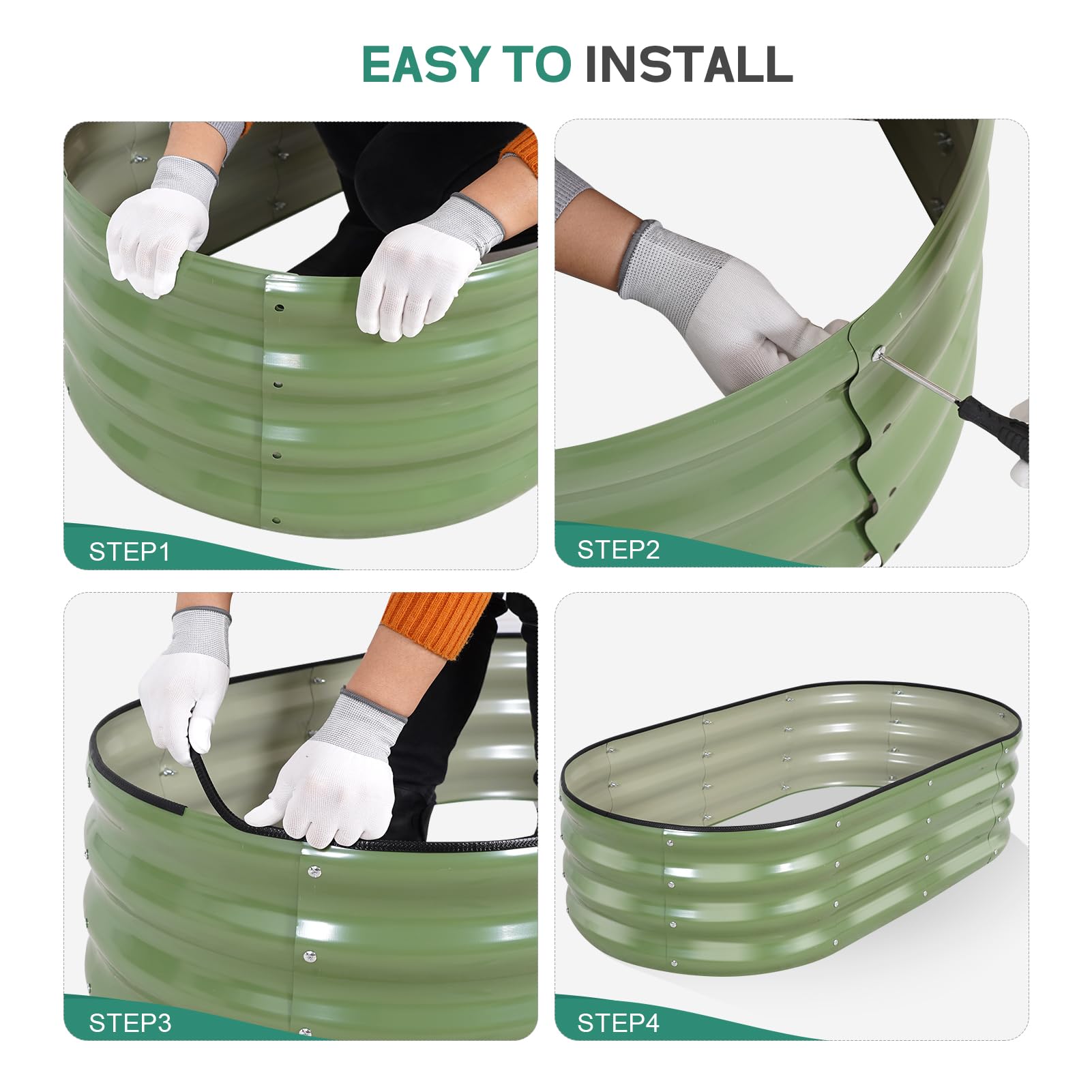 BIRDSINYARD lifestyle image on balcony showing attractive olive green finish