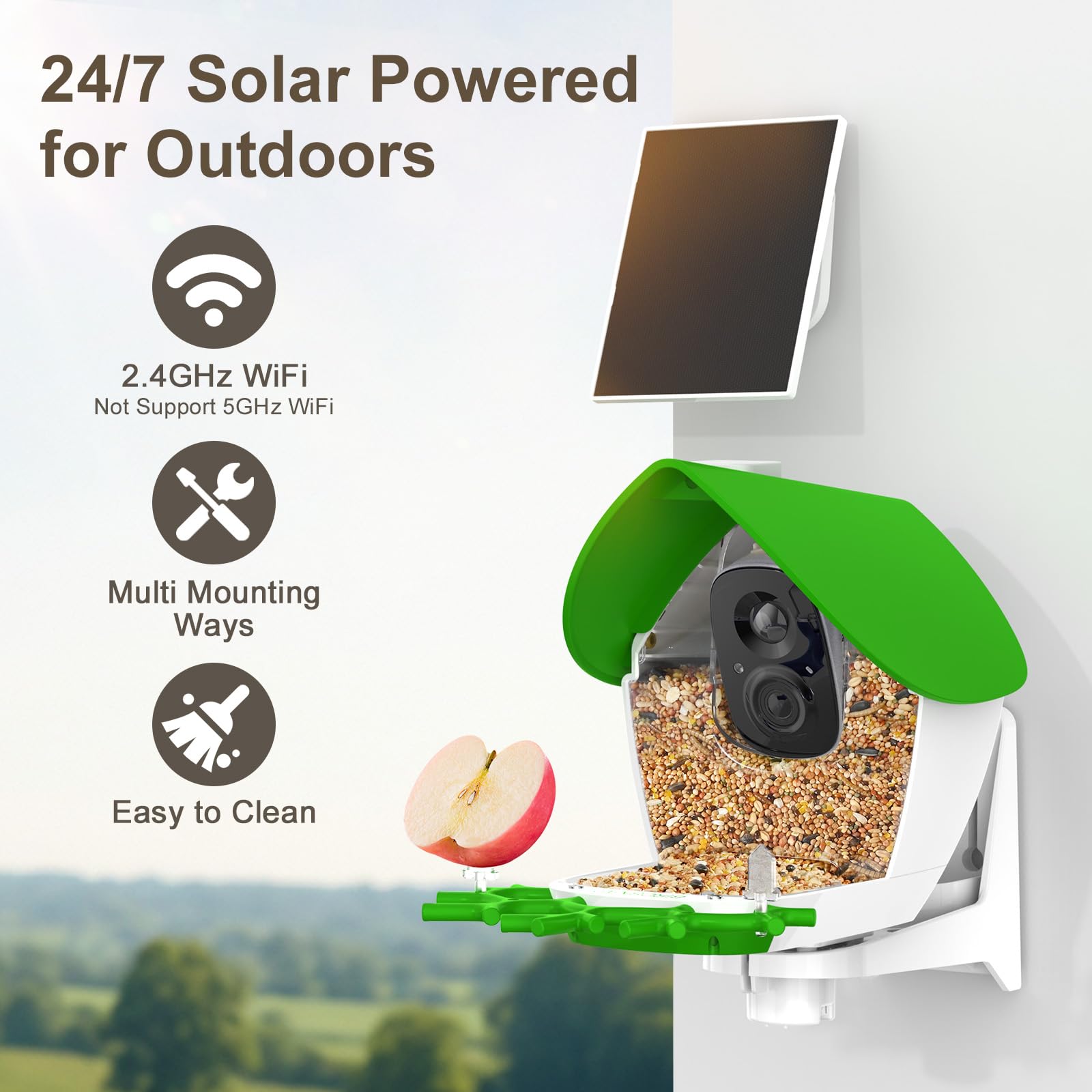 birdsnap magnetic camera removed for quick charging and cleaning