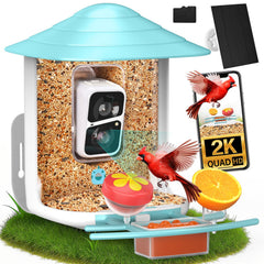 birdsnap front view of TUC showing feeder and camera, clear observation benefit