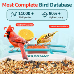 birdsnap TUC fruit holder attachment filled, attracts fruit-eating species easily