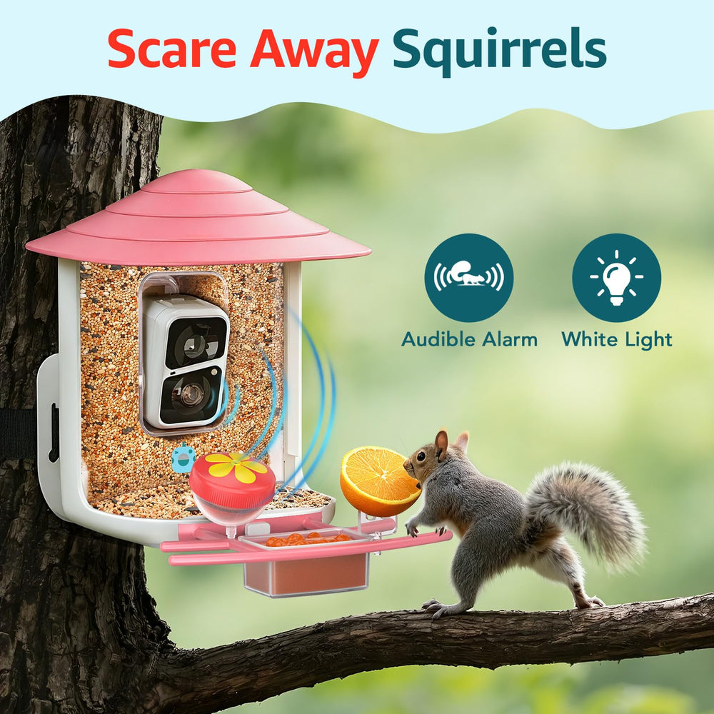 birdsnap mounted on a tree in backyard, easy installation advantage
