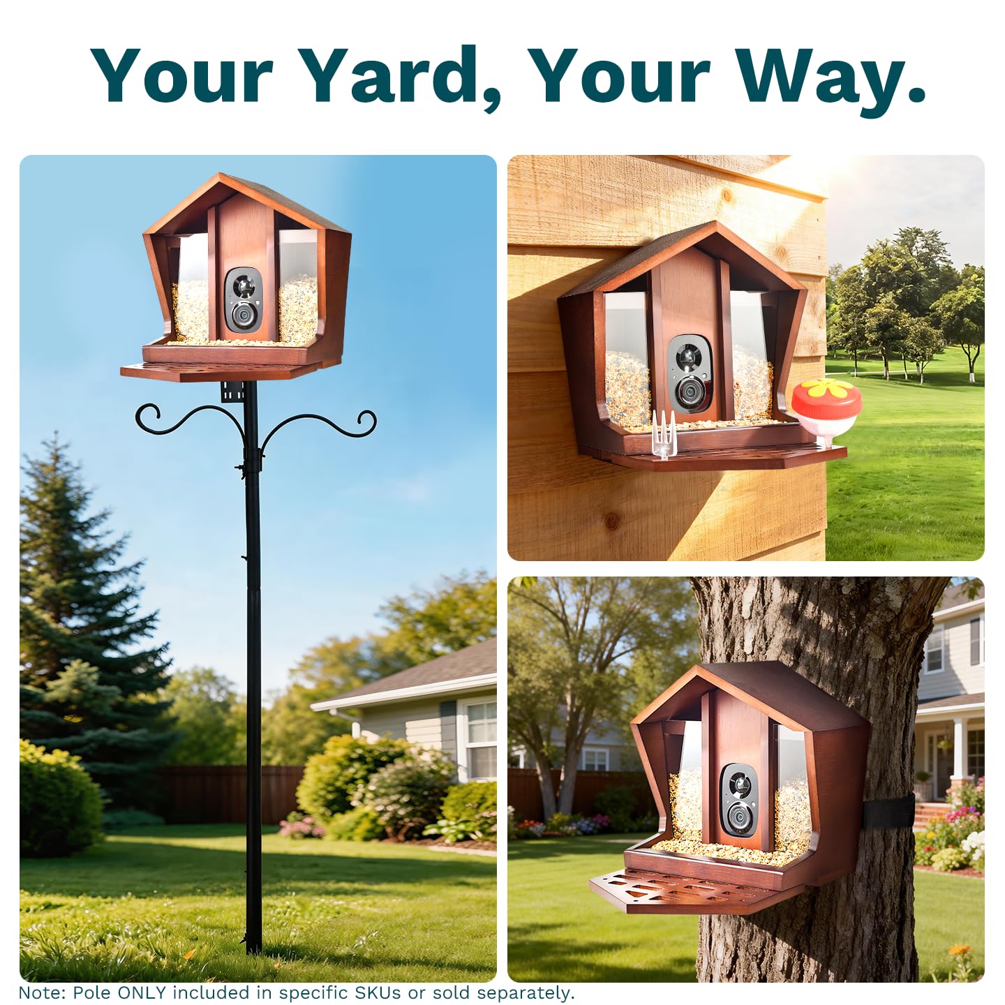Birdster two-way audio demo with person speaking, deters squirrels gently