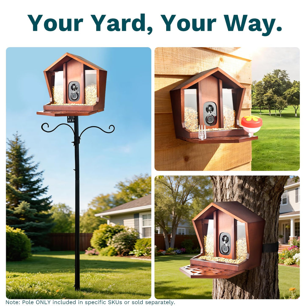 Birdster two-way audio demo with person speaking, deters squirrels gently