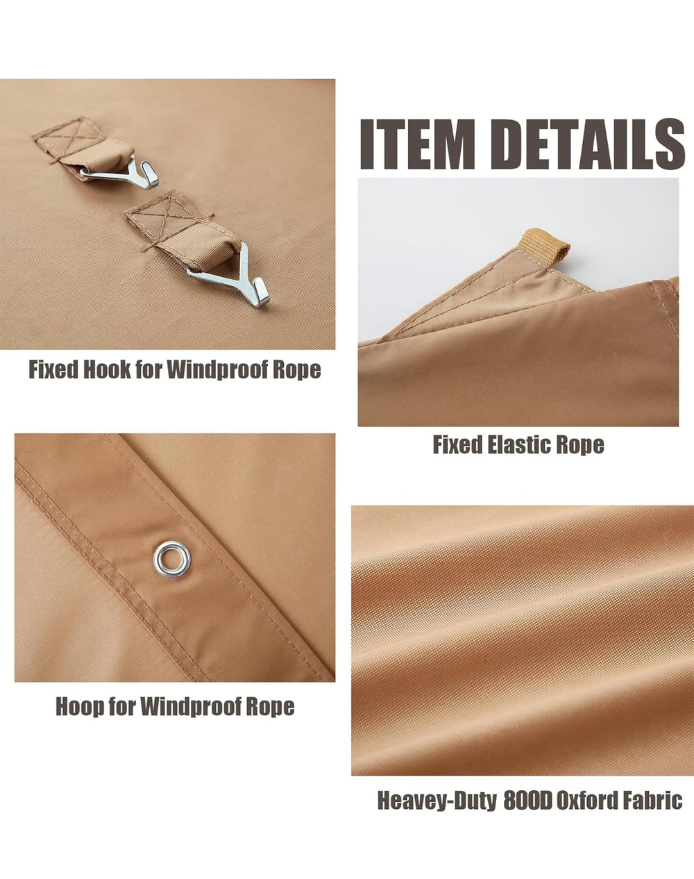 Birodeko 36 ball bungee cords included for quick, tool-free canopy installation