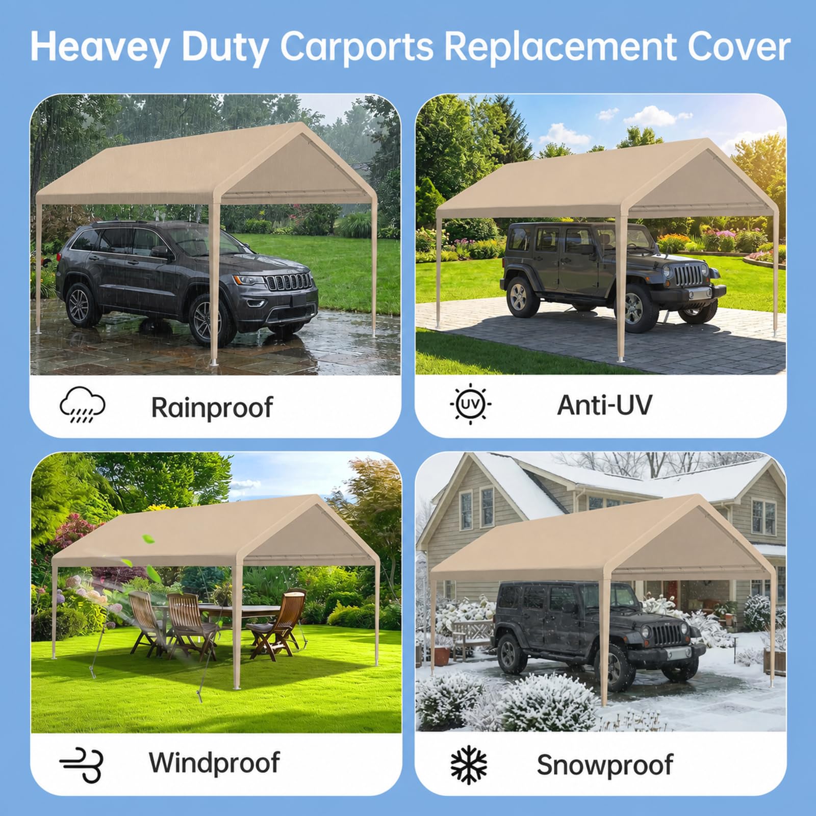 Birodeko canopy next to a person for 10x20 size comparison and scale