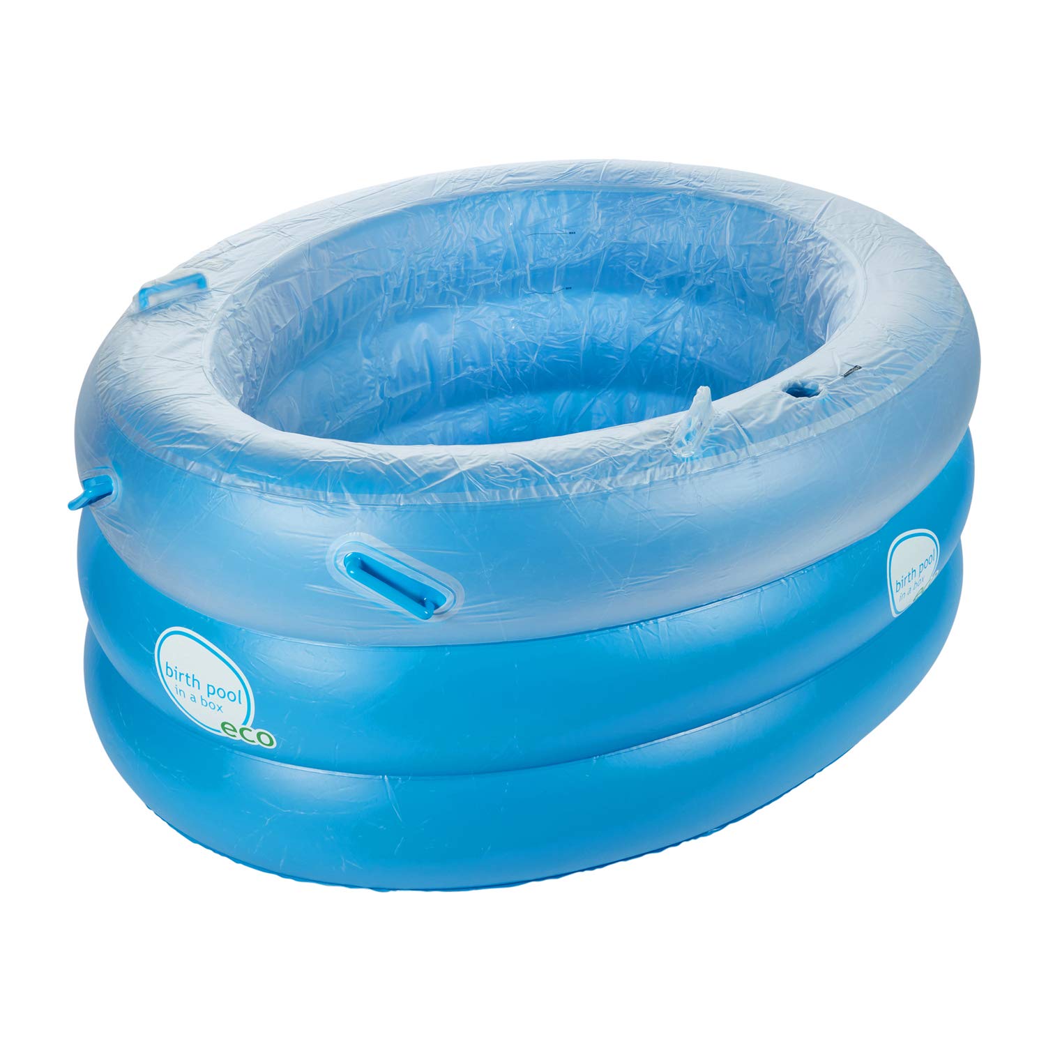 Birth Pool in a Box mini liner close-up of seam and material highlighting durable water barrier