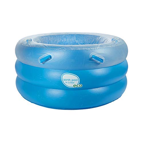 Birth Pool in a Box mini liner beside a measuring tape showing correct Mini pool size fit