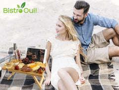 Bistro Oui! recessed snack tray keeping cheese and crackers contained