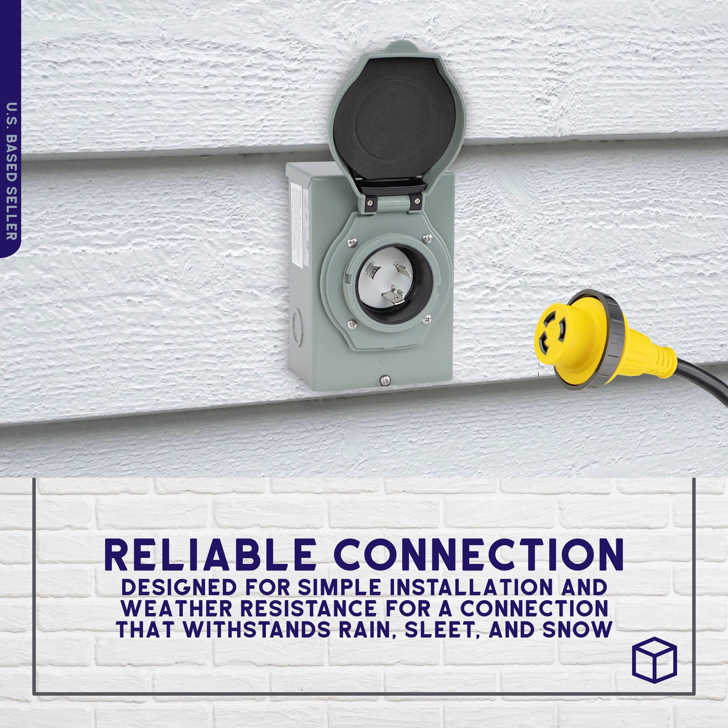 BISupply installed on exterior wall demonstrating weatherproof placement and accessibility
