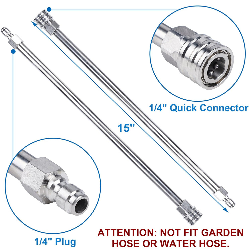 Biswing extension wand attached to surface cleaner enabling extended reach and safer cleaning