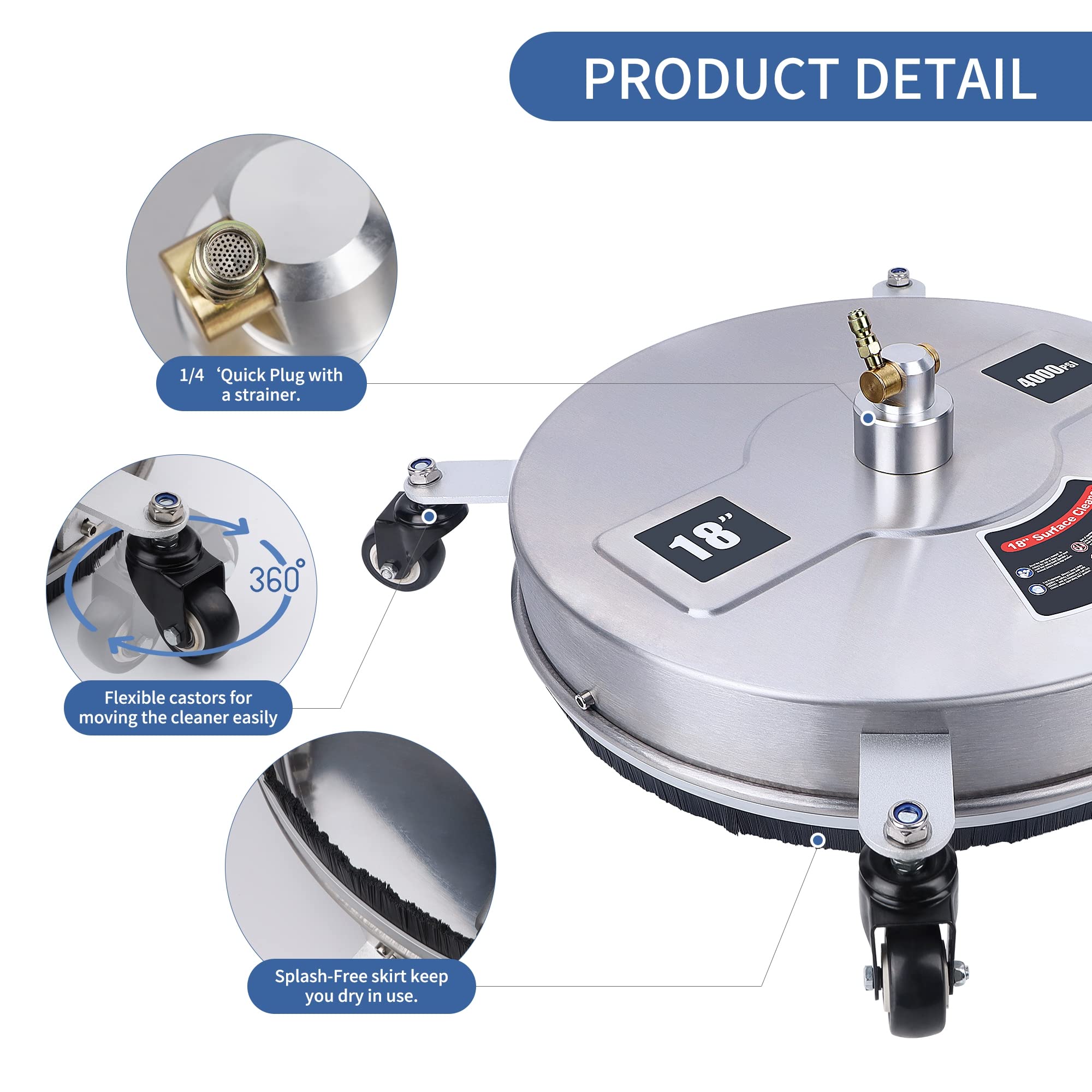 Biswing inlet filter and 1/4" quick-connect showing clog protection