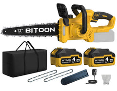 BITOON front view of chainsaw showing compact design and portability benefit