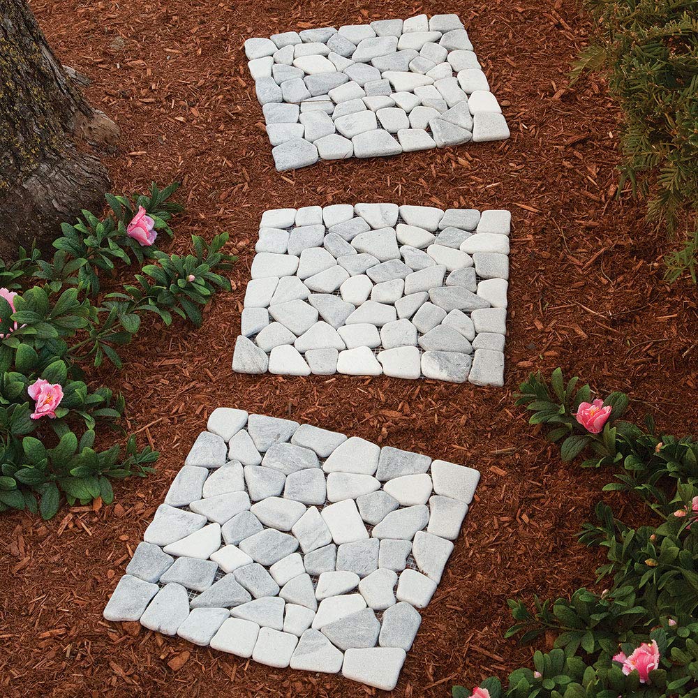 Bits and Pieces front packaging showing three 12-inch stepping stones and benefits
