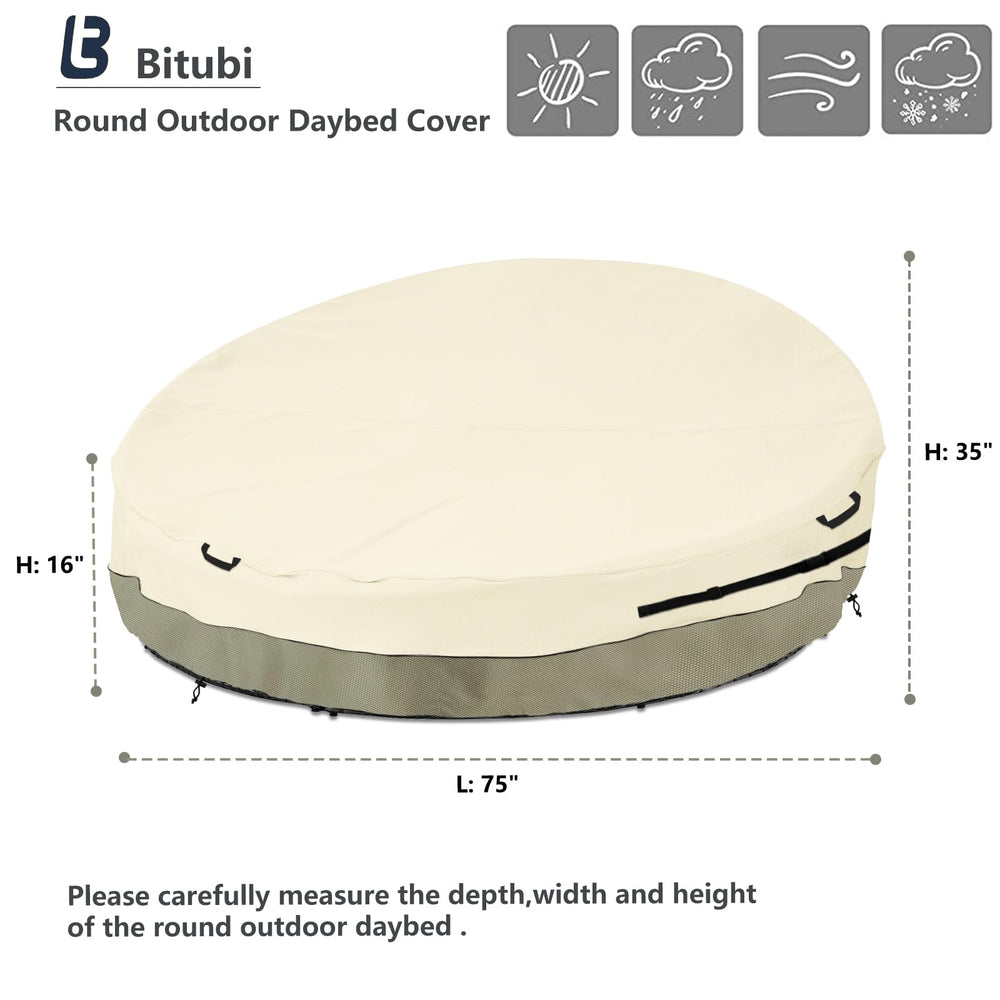 Bitubi close-up of 600D fabric texture demonstrating durable weather resistance