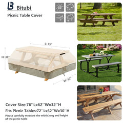Bitubi close-up 600D fabric texture showing durable water-repellent finish