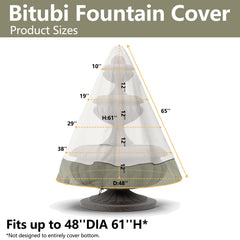 Bitubi close-up of 600D fabric texture highlighting durable waterproof protection