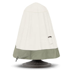 Bitubi cover front view protecting fountain, clear weather protection