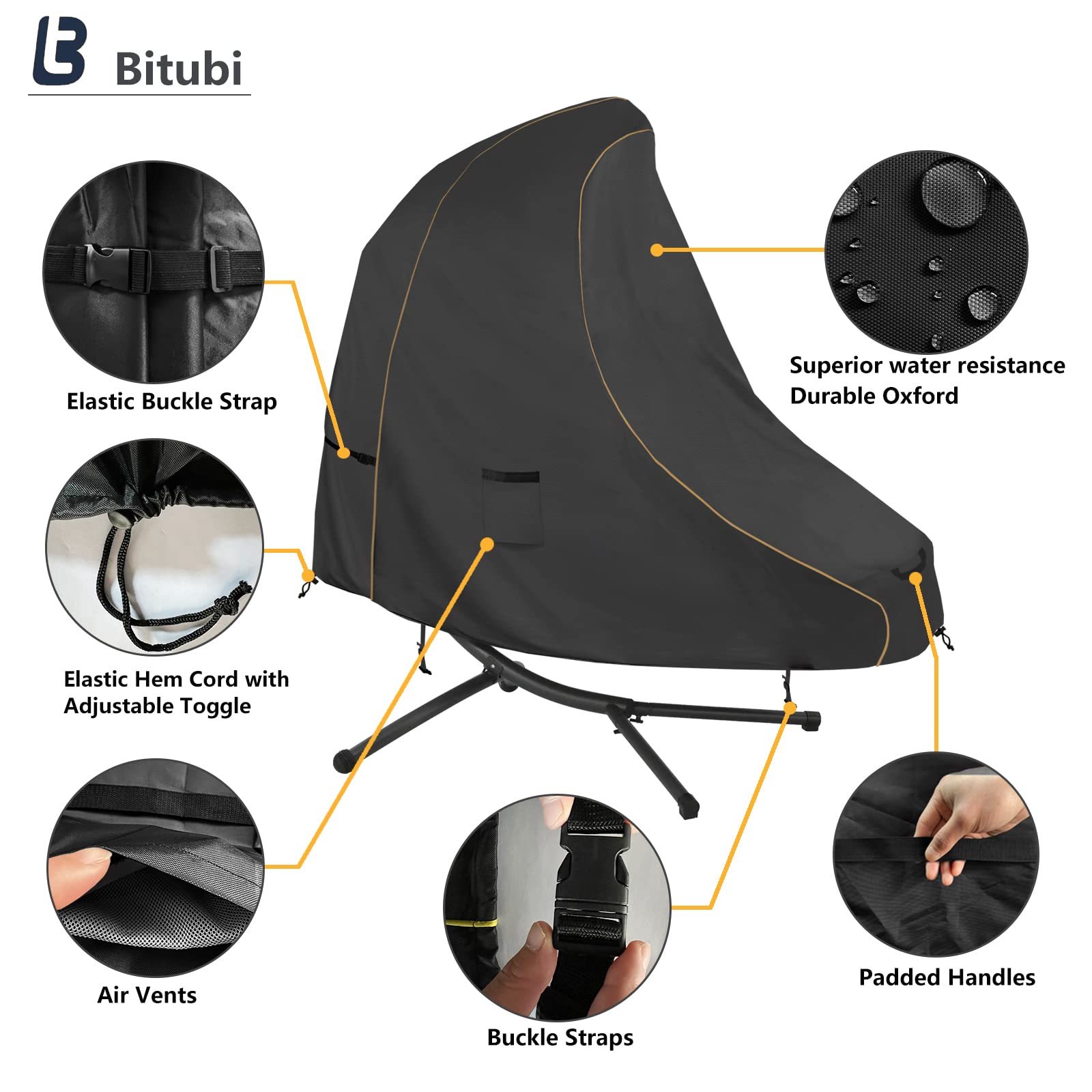 Bitubi padded handle detail for easier fitting and removal