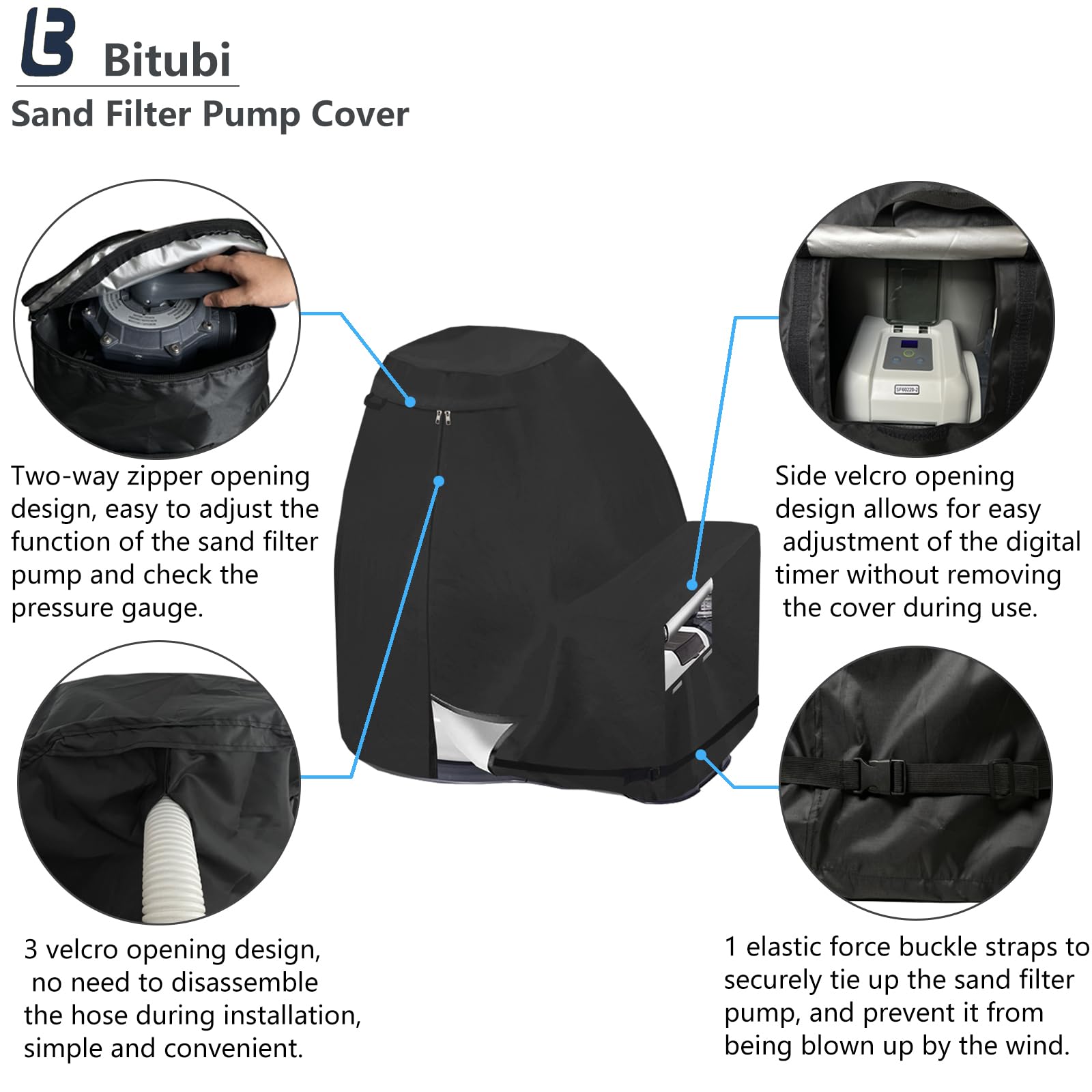 Bitubi padded handles detail for easier lifting and safer handling