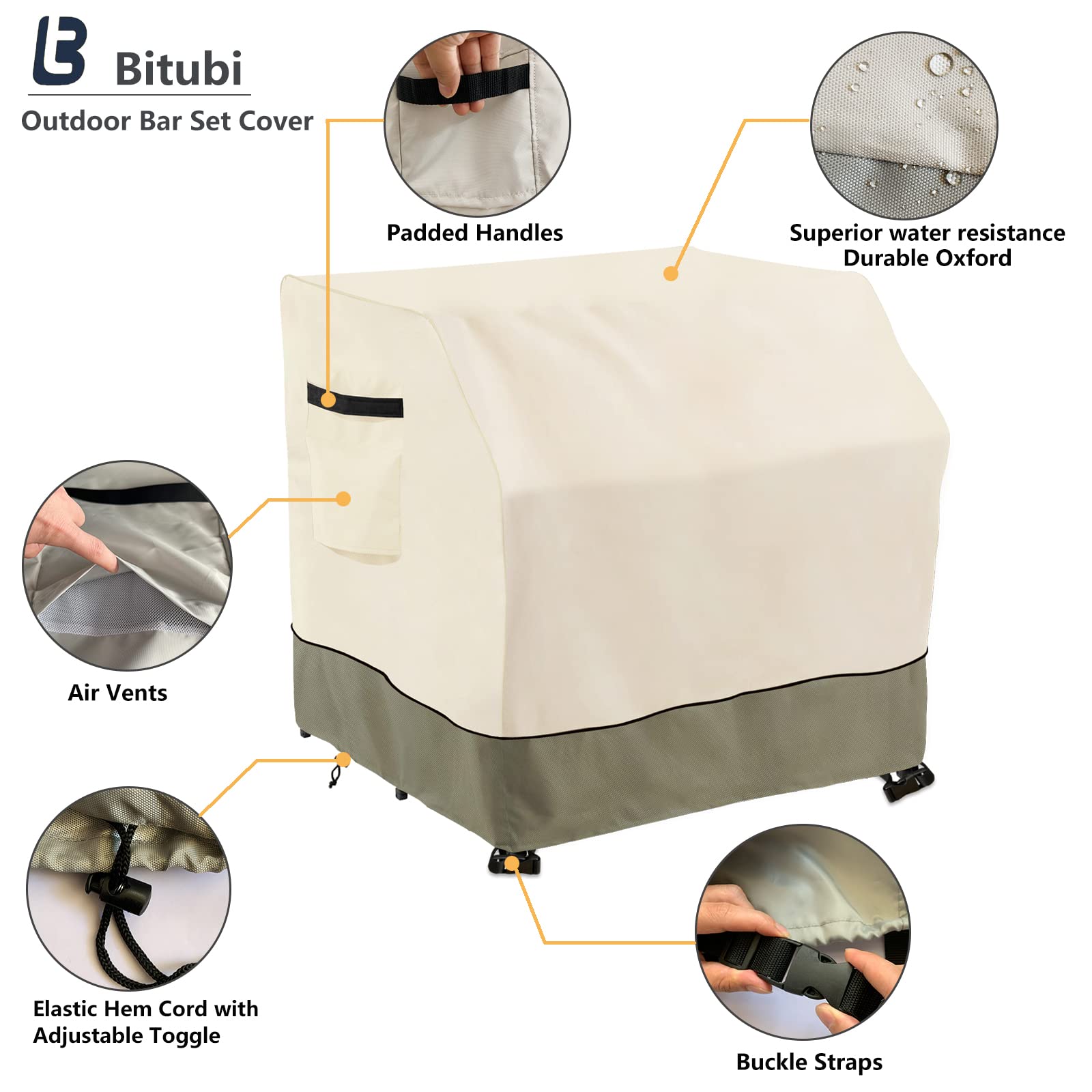 Bitubi side view showing vent and padded handle for easy handling