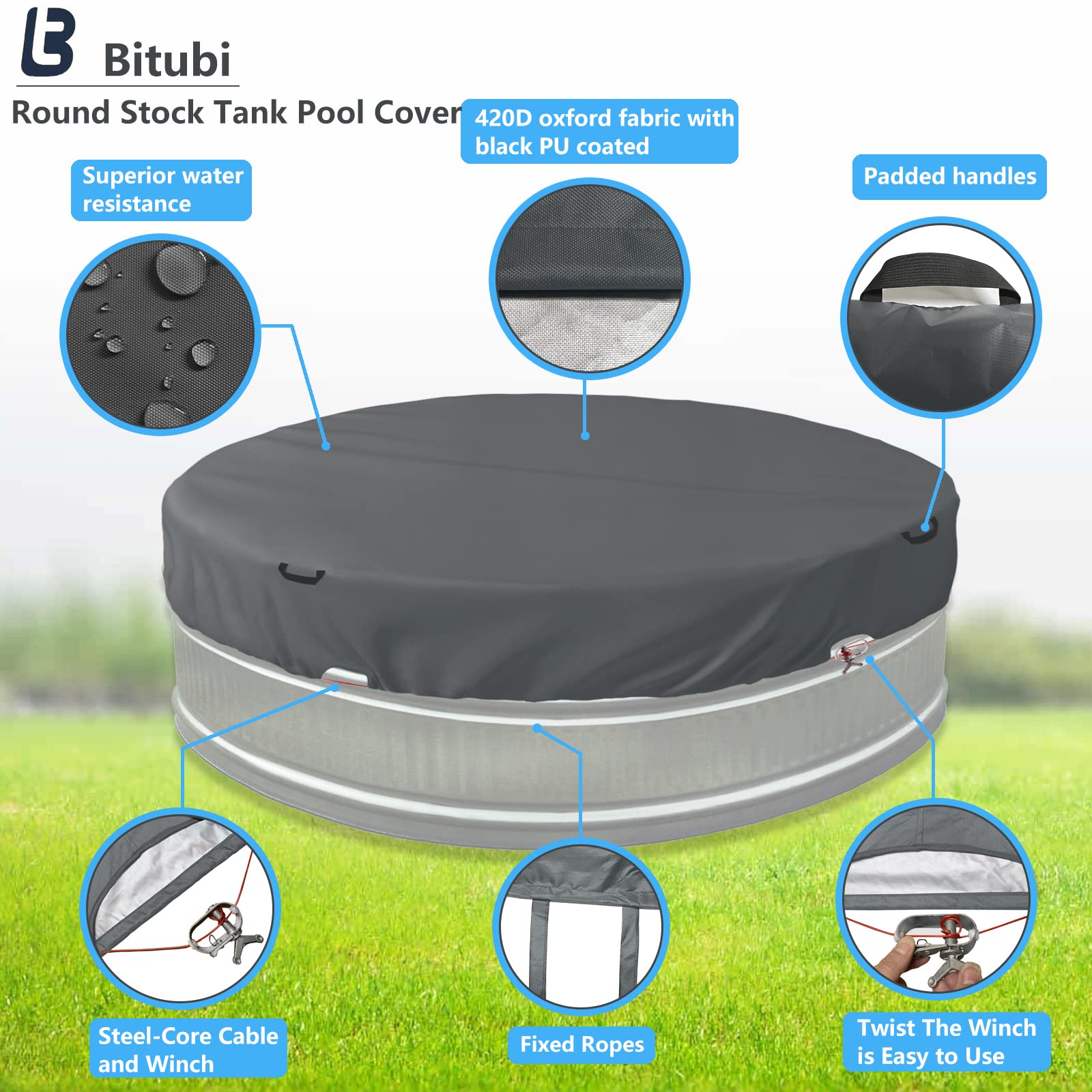 Bitubi fabric texture showing water-resistant material benefits