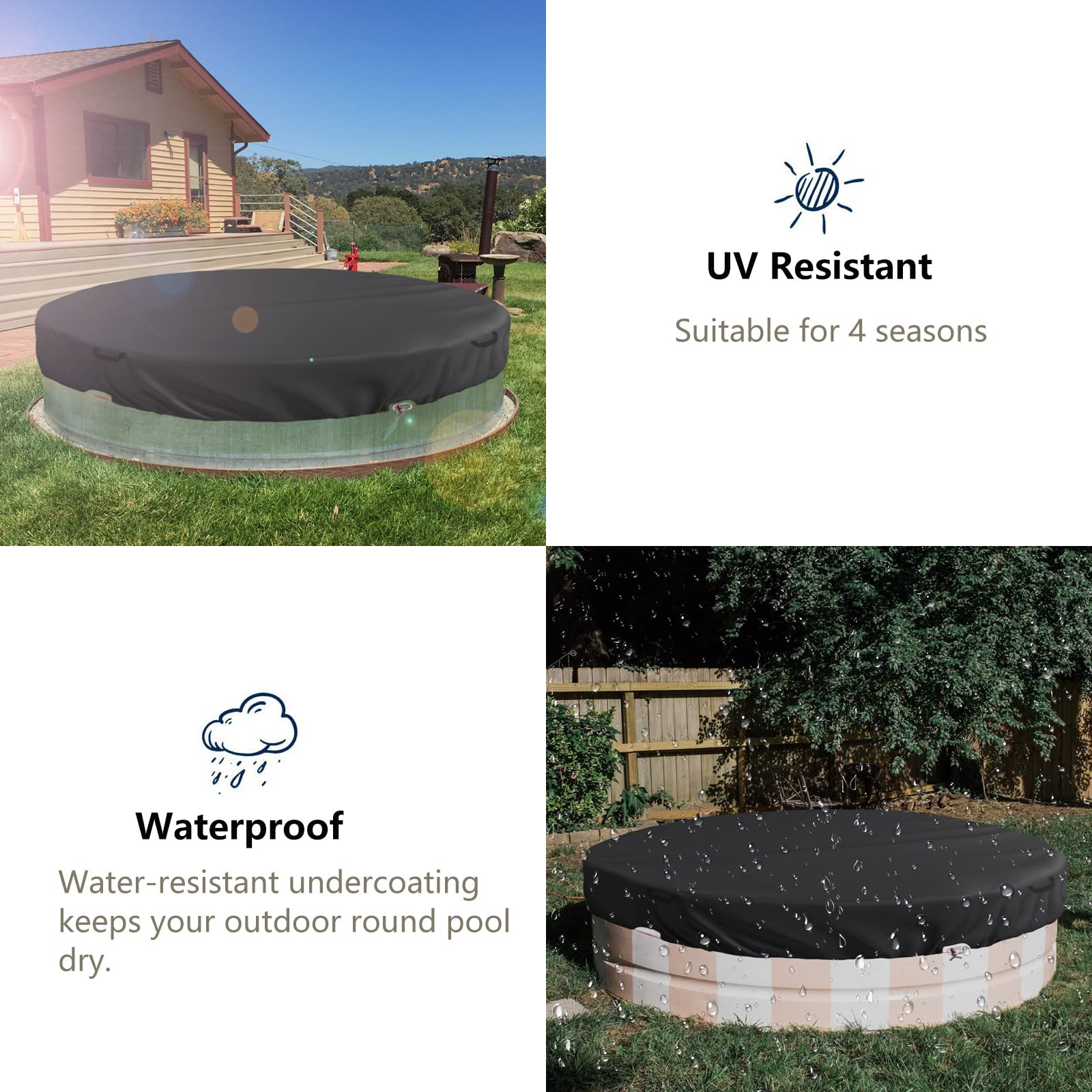 Bitubi cover shedding rainwater on surface to illustrate reduced ponding