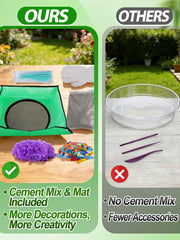 Biubee mold with included 5.5 lb cement mix showing durable foundation